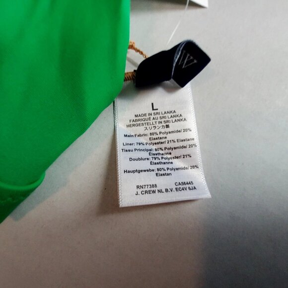 J.Crew Green Bikini TopSize Large Nylon/Spandex Adjustable Straps New With Tags - Picture 7 of 8